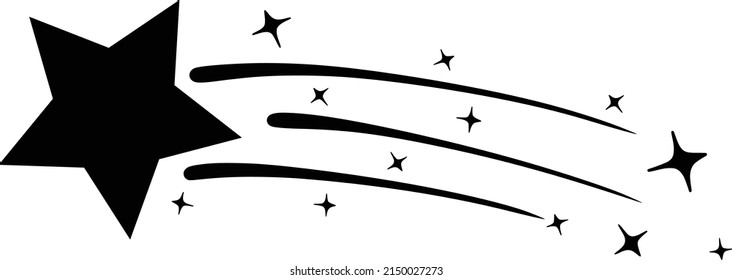 Galaxy asteroids, comets or meteorites with flaming tails. Burning asteroids, stone and ice comets with glowing, colorful trails flying in outer space. Vector Space Stickers.