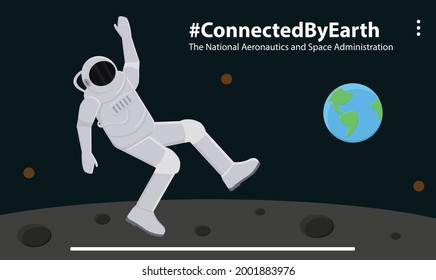 galaxy astronaut earth moon alien play modern illustration background character design person vector cartoon icon avatar symbol wallpaper app lineart style commercial art logo campaign lifestyle train