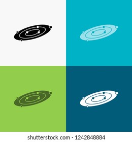 Galaxy, astronomy, planets, system, universe Icon Over Various Background. glyph style design, designed for web and app. Eps 10 vector illustration