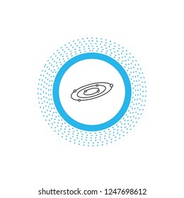 Galaxy, astronomy, planets, system, universe Line Icon. Vector isolated illustration