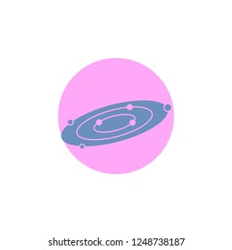 Galaxy, astronomy, planets, system, universe Glyph Icon.