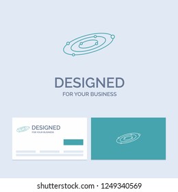 Galaxy, astronomy, planets, system, universe Business Logo Line Icon Symbol for your business. Turquoise Business Cards with Brand logo template