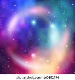 Galaxy background. Abstract colorful vector illustration