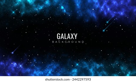 Galaxie Hintergrund. Abstrakter Konstellationshintergrund mit bunten Nebel. Kosmos-Hintergrund mit Sternenstaubeffekt.