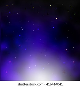 Galaxy background, cluster of stars illustration. Vector illustration