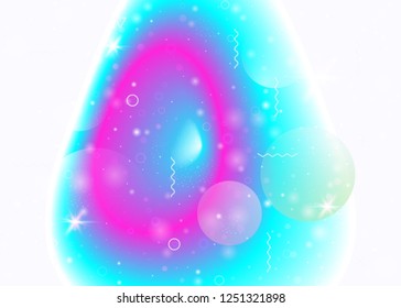 Galaxy background with cosmos and universe shapes and star dust. Holographic futuristic gradients. 3d fluid with magic sparkles. Fantastic space landscape with planets. Memphis galaxy background.