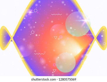 Galaxy background with cosmos and universe shapes and star dust. Fantastic space landscape with planets. 3d fluid with magic sparkles. Holographic futuristic gradients. Memphis galaxy background.