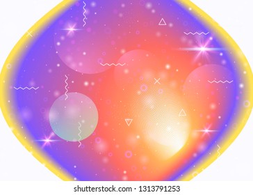 Galaxy background with cosmos and universe shapes and star dust. Fantastic space landscape with planets. Holographic futuristic gradients. 3d fluid with magic sparkles. Memphis galaxy background.