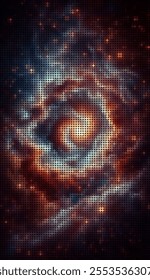 Galaxy background with dots style, astronomy background poster