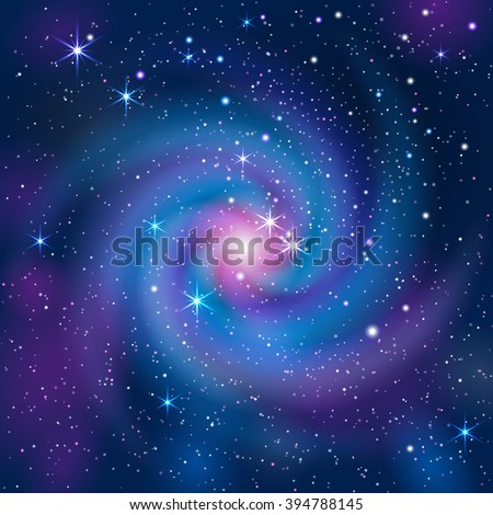 Galaxy Background.
Mask was used, so you can move objects and use them separately. 
Smartly grouped and layered. 