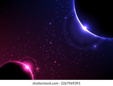 Galaxy background sciens and technology futuristic. Stardust and bright shining stars in universal, Vector illustration.