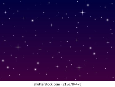 Galaxy background with shining stars. Night with nebula in the cosmos. Colorful space with stardust and milky way. Vector illustration.