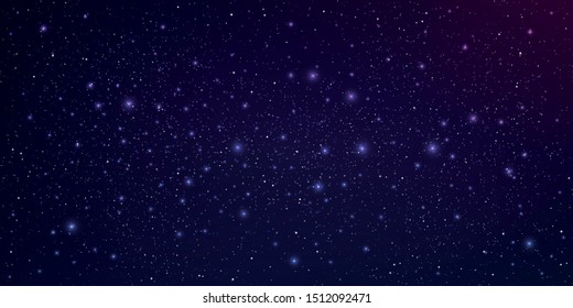 Galaxy background. Stardust in deep universe and bright shining stars in universe. Vector illustration.