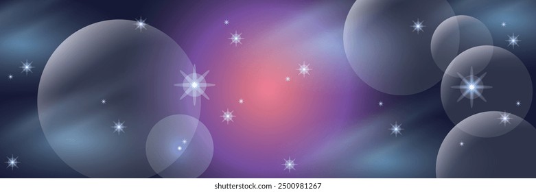 Galaxy background with stars and planets. Cosmos backdrop. Universe background. Fantasy galaxy background. Outer space. EPS Vector