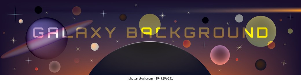 Galaxy background with stars, space, shadow earth, Uranus for cover tiles vertical.