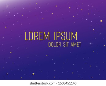 Galaxy background with stars. Vector