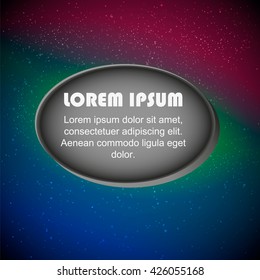 Galaxy background  with three planets for text, eps 10