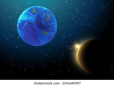Galaxy background vector image for work, design