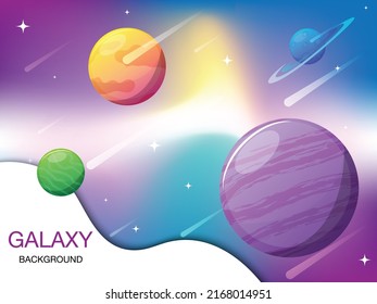 galaxy background wallpaper Bright colors, modern style