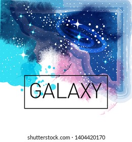 Galaxy background. watercolor vector stains