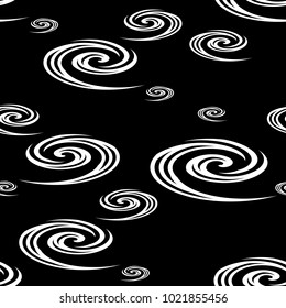 galaxy black and white seamless pattern