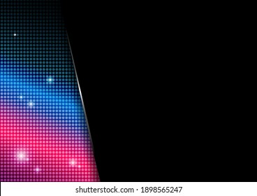 Galaxy and bright stars on the black background, presentation, night, colorful