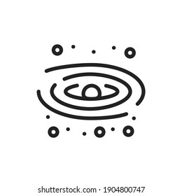 Galaxy color line icon. Pictogram for web page, mobile app, promo. Editable stroke.