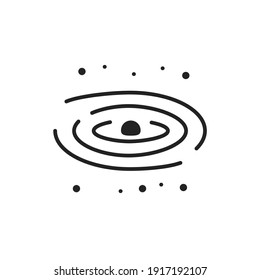 Galaxy color line icon. Pictogram for web page, mobile app, promo.