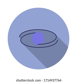 icono de sombra larga de color galaxia. Simple vector de color de iconos de espacio para ui y ux, sitio web o aplicación móvil