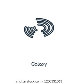 Galaxy concept line icon. Linear Galaxy concept outline symbol design. This simple element illustration can be used for web and mobile UI/UX.