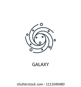 galaxy concept line icon. Simple element illustration. galaxy concept outline symbol design from space exploration set. Can be used for web and mobile UI/UX