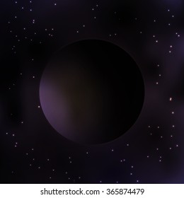 Galaxy. Dark planet. Milky way stars and star-dust in deep space / cosmos. Stars of a planet and galaxy in a free space. A glorious, rich star forming nebula.