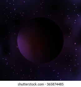 Galaxy. Dark planet. Milky way stars and star-dust in deep space / cosmos. Stars of a planet and galaxy in a free space. A glorious, rich star forming nebula.