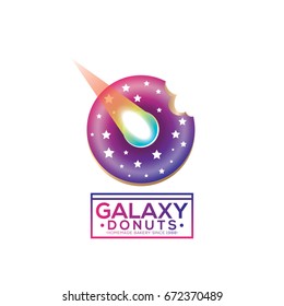Galaxy Donuts Logo Vector