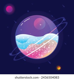 galaxy earth illustrator eps 10