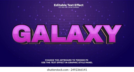 Galaxy editable text effect in Music modern trend style