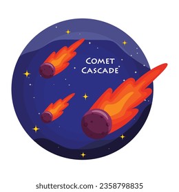 Galaxy element illustration. comet vector. shooting star vector