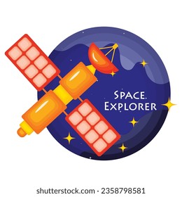 galaxy element illustration. satellite vector