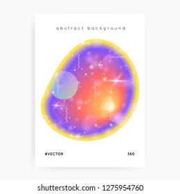 Galaxy flyer. 3d magic dreamer unicorn sparkles. Galactic, Cosmos science cover with planet, sun, deep fluid light. Holographic gradients. Galaxy flyer with universe shapes and star dust.