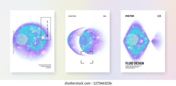 Galaxy flyer. Galactic science banner set with planets, sun, deep fluid light. Holographic gradients. 3d magic dreamer unicorn sparkles. Galaxy flyer with universe shapes and star dust.
