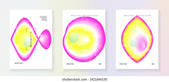 Galaxy flyer. Holographic gradients.  3d magic dreamer unicorn sparkles. Galactic science template with planet, sun, deep fluid light. Galaxy flyer with universe shapes and star dust.