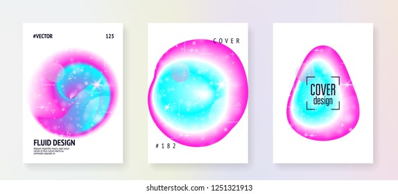 Galaxy flyer. Holographic gradients. Futuristic science template set with planets, sun, deep fluid light. 3d magic dreamer unicorn sparkles. Galaxy flyer with universe shapes and star dust.