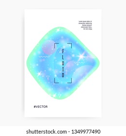 Galaxy flyer. Holographic gradients. Futuristic, Stellar science banner with planet, sun, deep fluid light. 3d magic dreamer unicorn sparkles. Galaxy flyer with universe shapes and star dust.