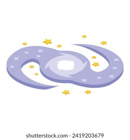 Galaxy form icon isometric vector. Solar adventure. Network space science