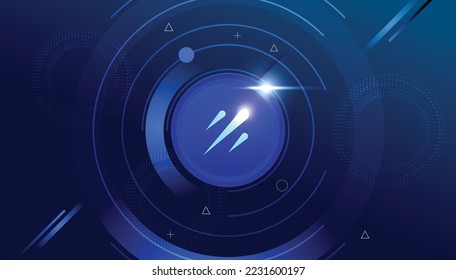 Galaxy or GAL coin crypto currency. Blockchain technology. A digital background. Vector abstract illustration