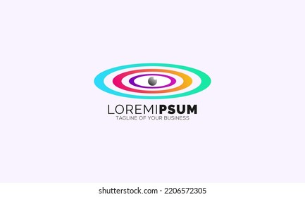 Diseño del logotipo vectorial global Galaxy. Elemento de diseño del logotipo del icono del planeta Galaxy.
