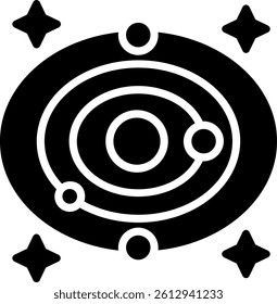 Galaxy Glyph Icon Vector Design