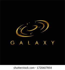 Galaxy gold logo vector design