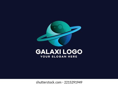 Diseños de iconos de logotipo de degradado de galaxia