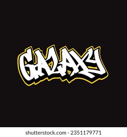 galaxy graffiti vector tagging letter word text street art